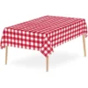 Daily Home Red & White Checkered Tablecloth - Cozy Home Household Dinner Table Cover Daily Table Decor Cloth